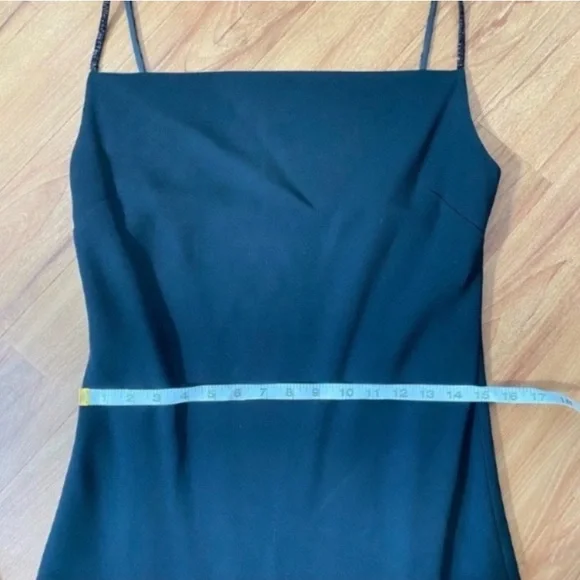 Banana Republic Black Elegant Dress With Beaded Spaghetti Straps Women’s Size 8